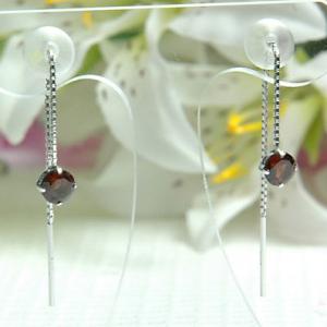 ピアス 一粒 サファイア ブルーサファイア K18/PT900 ゴールド ローズ