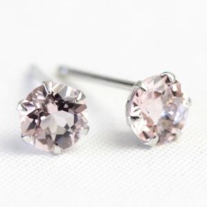 ピアス レディース タンザナイト プラチナ pt900 4.0mm 四本爪