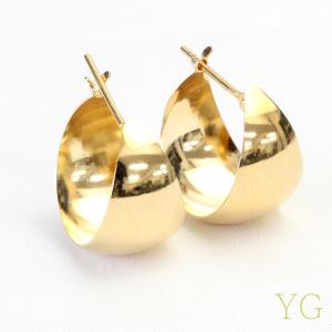 フープピアス 18k 10×15 K18 18...の詳細画像3