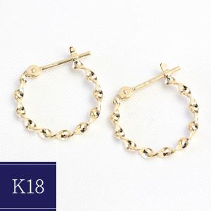 K18 ピアス フープ パイプ 2×15 18金 K18ゴールド ゴールド 新品 : R&K