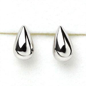 ピアス レディース 18金 18k K18 K14 ゴールド 石なし ティアドロップ つゆ 小