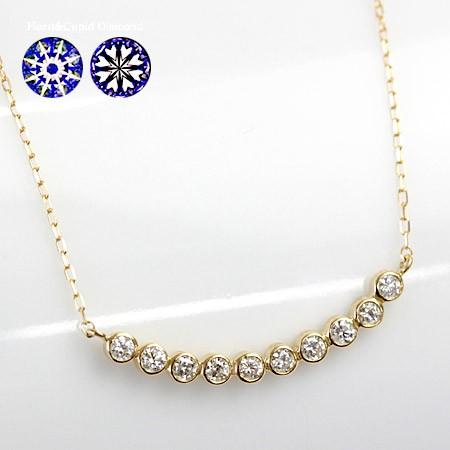 ダイヤモンド ネックレス 一粒 レディース ダイヤネックレス 18金 18k K18 H＆C 0.2...