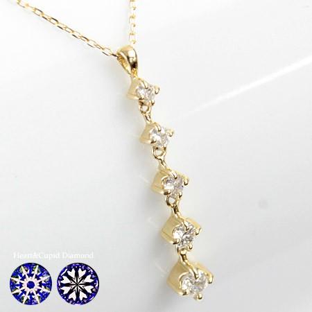 ダイヤモンド ネックレス レディース ダイヤネックレス 18金 18k K18 ゴールド 0.2ct...