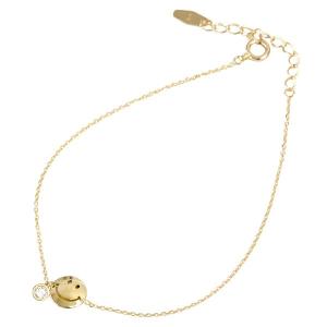ブレスレット レディース 18K スマイル k18ブレスレット ダイヤモンド
