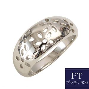 プラチナ 指輪 リング Pt900 ウエーブ 波 スクロール モチーフ