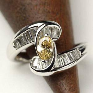 リング 指輪 ダイヤモンド プラチナ ダイヤ マーキスカット 1.08ct 