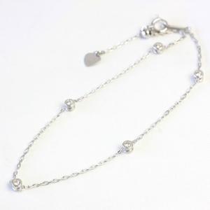 ダイヤモンド ブレスレット ステーションブレスレット 0.20ct K18