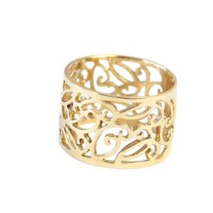 K18 透かし アンティークデザイン ダイアモンド リング 18金 18k