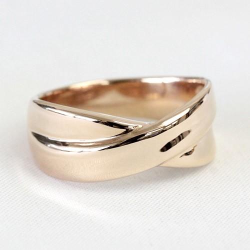 指輪 レディース リング シンプル おしゃれ ファッションリング ゴールド 太め K18 18金 1...