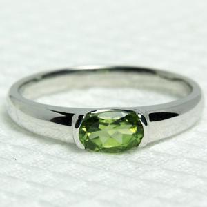 リング レディース 指輪 18金 18k K18 ゴールド ペリドット ストレート 4.0mm×6....