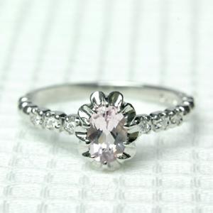 モルガナイト リング レディース 指輪 18金 18k K18 ゴールド 4月 ピンクアクアマリン ...