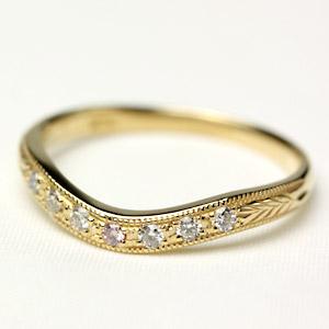 リング レディース 指輪 18金 18k K18 ゴールド ピンクダイヤモンド × ダイヤ 0.10ct カラット Eternita エテルニータピンク｜ecce