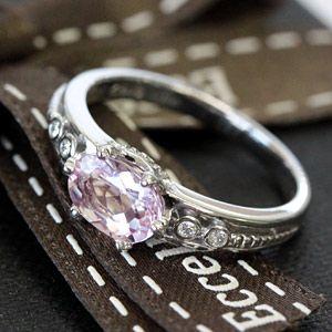 モルガナイト リング 指輪 18金 18k 4月 ピンクアクアマリン ダイヤモンド