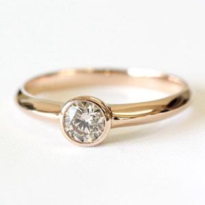 ダイヤモンド リング ダイヤ レディース 指輪 一粒 18金 18k K18 ゴールド 0.3ct ...