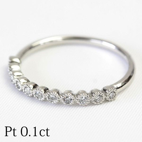 エタニティリング ダイヤモンド 0.1ct レディース 指輪 リング プラチナ pt950 エタニテ...