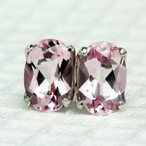 モルガナイト ピアス レディース 18金 18k K18 ゴールド 4月 ピンクアクアマリン 4.0...