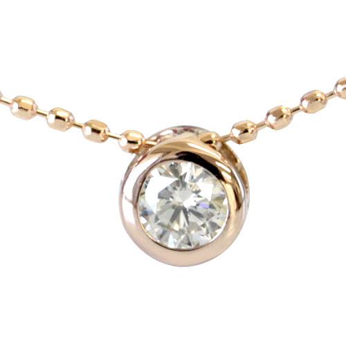 ネックレス レディース ダイヤモンド 0.15ct K18 18金 ダイヤネックレス シンプル ペン...