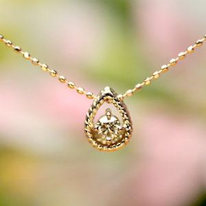 ダイヤモンド ネックレス レディース ダイヤネックレス 18金 18k K18 ゴールド シャンパン...