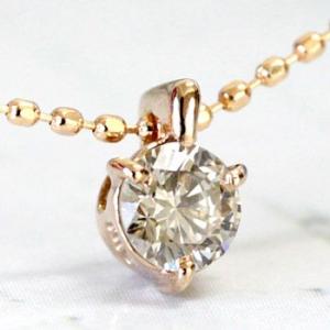 ダイヤモンド ネックレス レディース ダイヤ 一粒 18金 18k K18 0.2ctアップ カラッ...