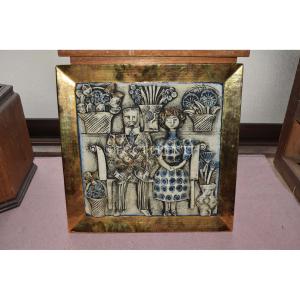 【北欧ヴィンテージ】【グスタフスベリ】【リサ・ラーソン】記念日　ウォールプレート