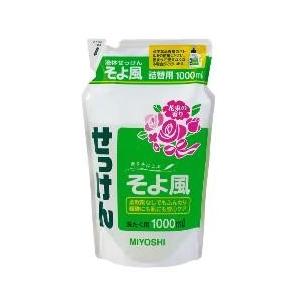 ミヨシ石鹸 液体せっけんそよ風 詰替用 1000ml×5個セット : ECカレント 
