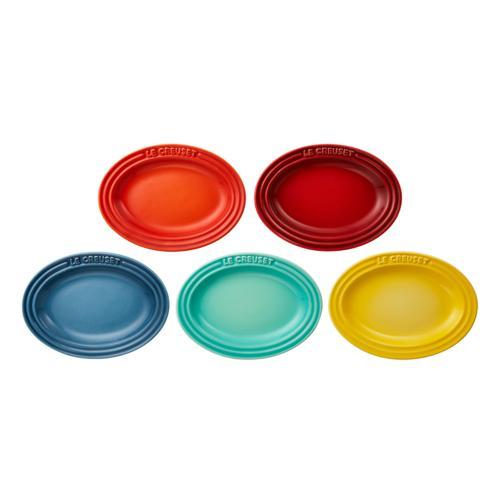 ル・クルーゼ(LE CREUSET) ミニオーバルプレート5枚入レインボー ルクルーゼ 皿 小皿 食...
