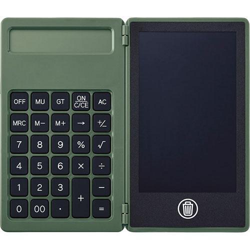 その他 電卓付き電子メモ(４．４インチ) オリーブ