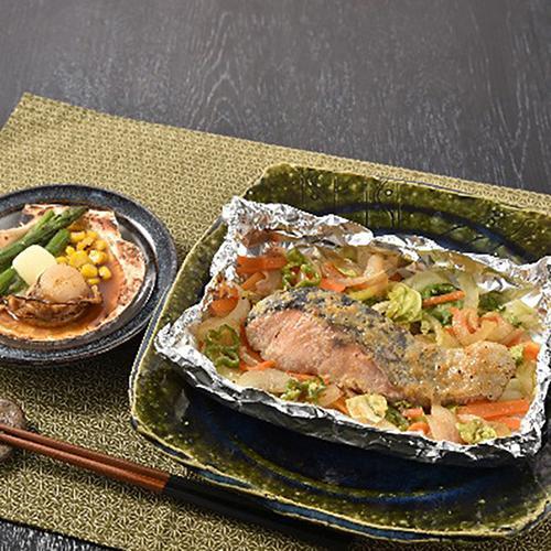 北海道鮭のちゃんちゃん焼きと帆立バター焼き ００８０１５９[代引不可]