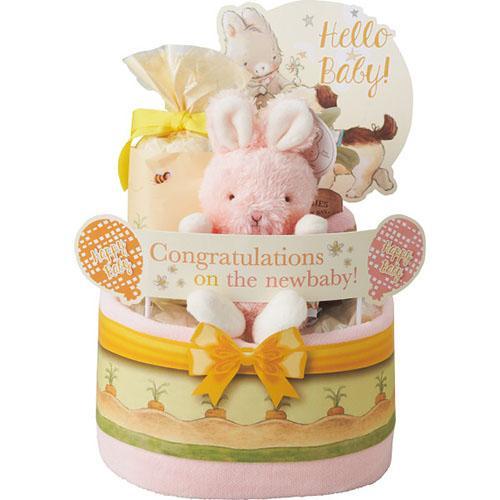 その他 バニーズバイザベイおむつケーキ２段 ピンク