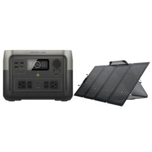 EcoFlow ZMR610-B-JP  RIVER 2 Max + SOLAR220W-JP 220W両面受光型ソーラーパネルセット｜eccurrent