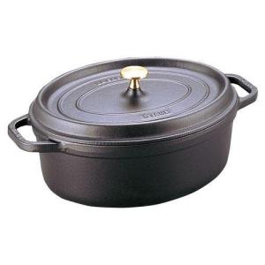 ストウブ(staub) 日本正規販売品 ピコ ココット オーバル IH対応 両手鍋 23cm(ブラック)｜eccurrent