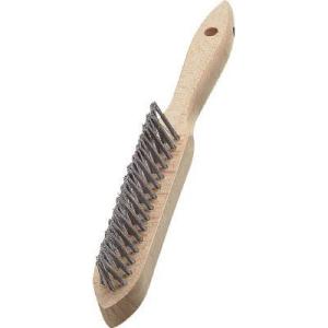ＬＥＳＳＭＡＮＮ 120811 3行リベット 木柄ハンドブラシ ステンレス線