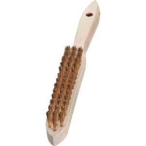 ＬＥＳＳＭＡＮＮ 107331 剣先3行 木柄ハンドブラシ 真鍮線