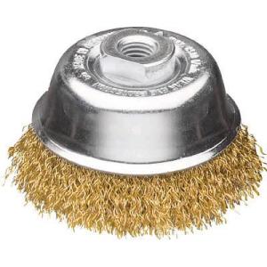 ＬＥＳＳＭＡＮＮ 423764 工業用カップブラシ Φ75 真鍮メッキ 線径0.25