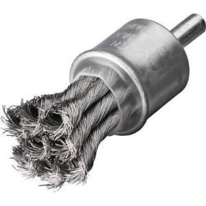 ＬＥＳＳＭＡＮＮ 453378 軸付ノット型エンドブラシ Φ19 ステンレス線 0.35