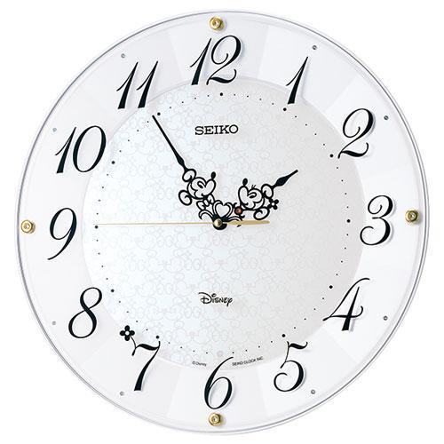 セイコー(SEIKO) FS513W 白パール塗装 Disney 電波掛け時計 Kiss &amp; Hea...