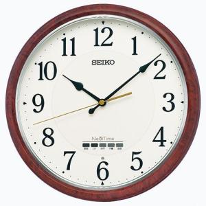 RHYTHM(リズム) 4MY861-006 茶メタリック色光沢仕上 白 電波掛け時計