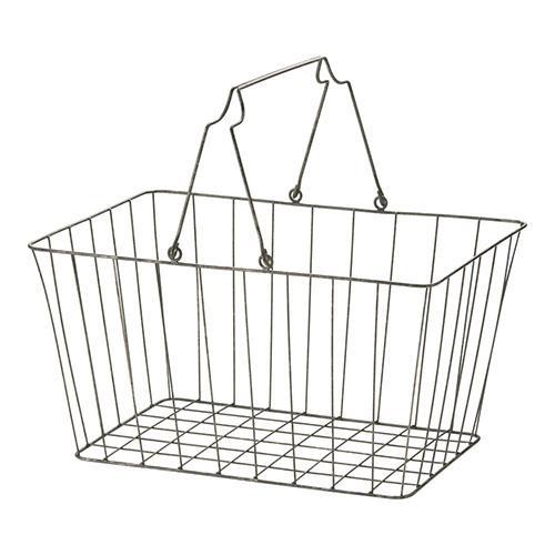 ちどり産業 アンティーク ワイヤー店内カゴ 大 55-65