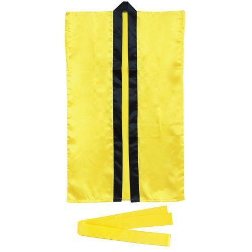 アーテック サテンロングハッピ 黄 S ハチマキ付 1142