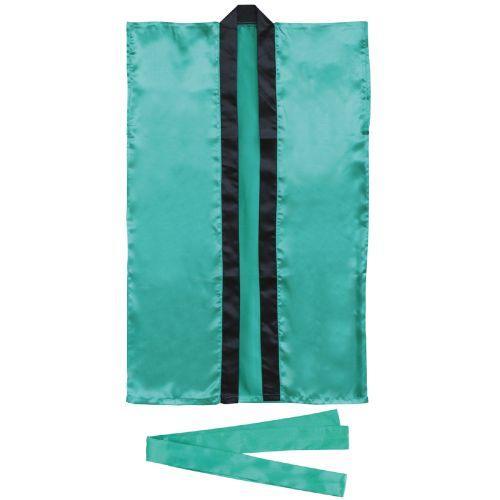 アーテック サテンロングハッピ 緑 S ハチマキ付 1143