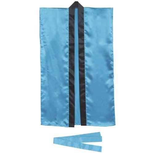 アーテック サテンロングハッピ 青 L ハチマキ付 1148