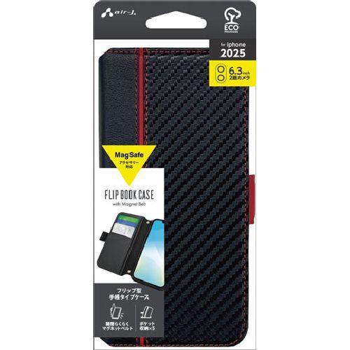 エアージェイ(air-j) AC-P25-PB-CBR カーボン調／レッド iPhone 17用 M...