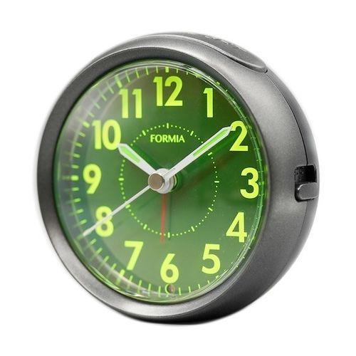 クレファー HT-A036W-GM ガンメタル フォルミア 置き目覚まし時計 連続秒針 集光文字盤光...