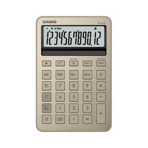 CASIO(カシオ) MS-M200-GD-N シャイニーゴールド 電卓 ミニジャストサイズ 12桁...