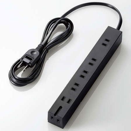 エレコム(ELECOM) T-KF01-2620BK ブラック 雷/回転機能タップ 延長コード 2ピ...