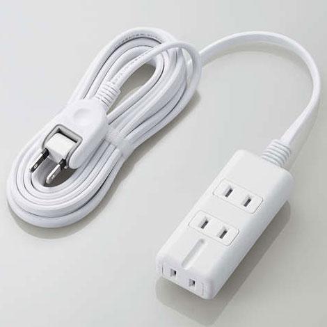 エレコム(ELECOM) T-KM01-2330WH ホワイト 雷ガード付磁石タップ 延長コード 2...