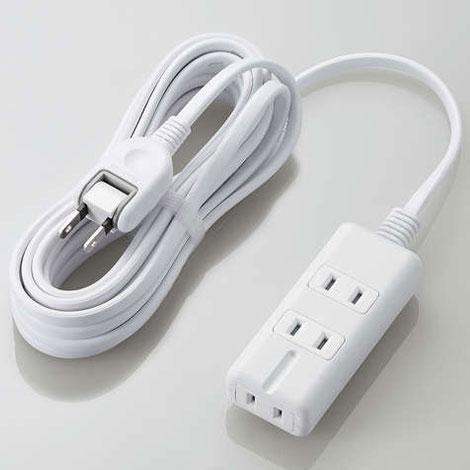エレコム(ELECOM) T-KM01-2350WH ホワイト 雷ガード付磁石タップ 延長コード 2...