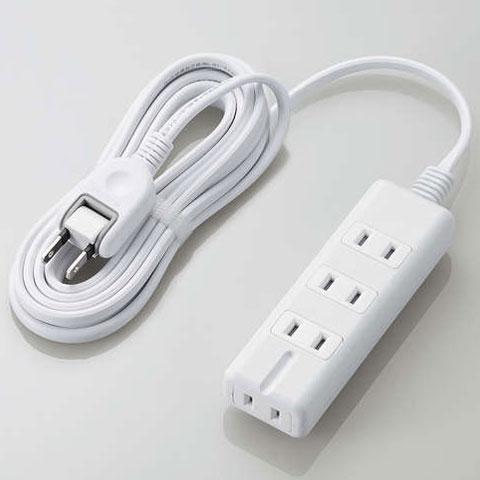 エレコム(ELECOM) T-KM01-2430WH ホワイト 雷ガード付磁石タップ 延長コード 2...