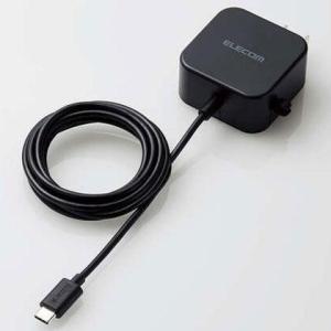 エレコム ELECOM MPA-ACC20BK(ブラック) AC充電器(2.4A/Cケーブル一体型/...