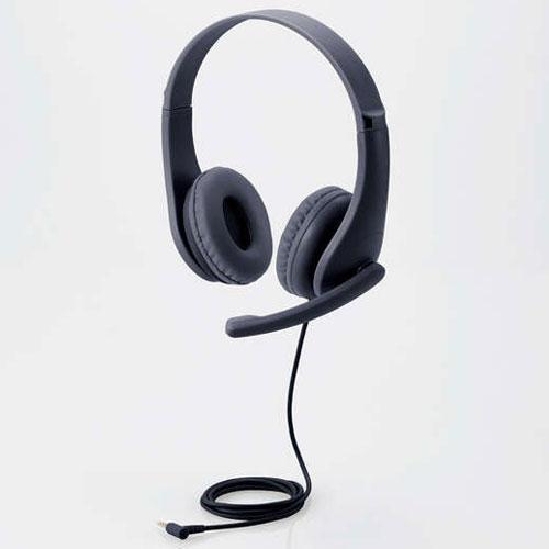 エレコム(ELECOM) HS-KD01TBK ブラック 子ども用ヘッドセット 有線 4極ミニプラグ...